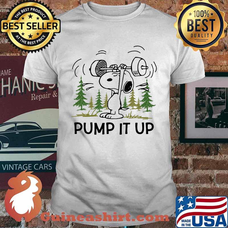 Weightlifting snoopy pump it up shirt