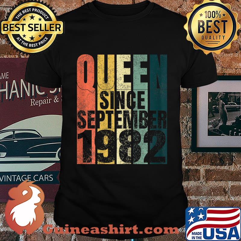 Womens 38th Birthday Gifts Quarantine Queen Since September 1982 T-Shirt