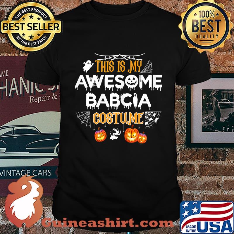 Womens This Is My Awesome Grandma Babcia Costume Halloween Gift T-Shirt