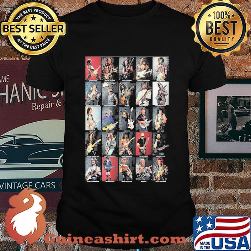 Zapista greatest guitarists of all time collage fine art print rock music shirt
