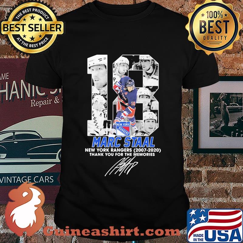 18 marc staal new york rangers 2007 2020 thank for the memories signature shirt
