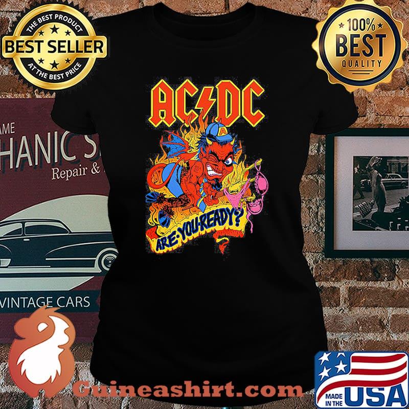 Acdc band are you ready satan s Laides tee