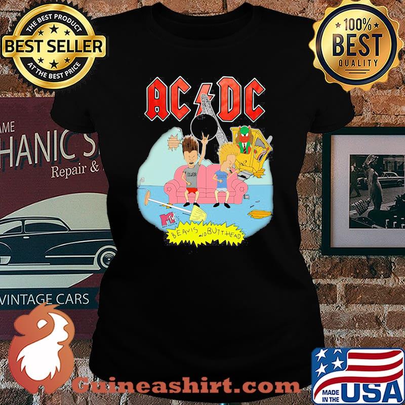 Acdc band beavis and but head s Laides tee