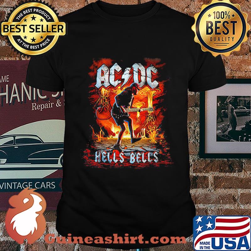 Acdc band hells bells guitar vintage shirt
