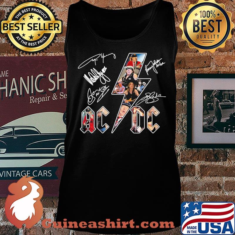 Acdc band members signatures s Tank top