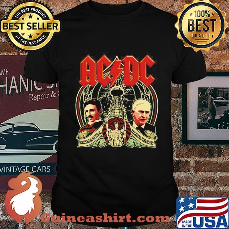 Acdc band nikola tesla thomas edison statue of liberty shirt