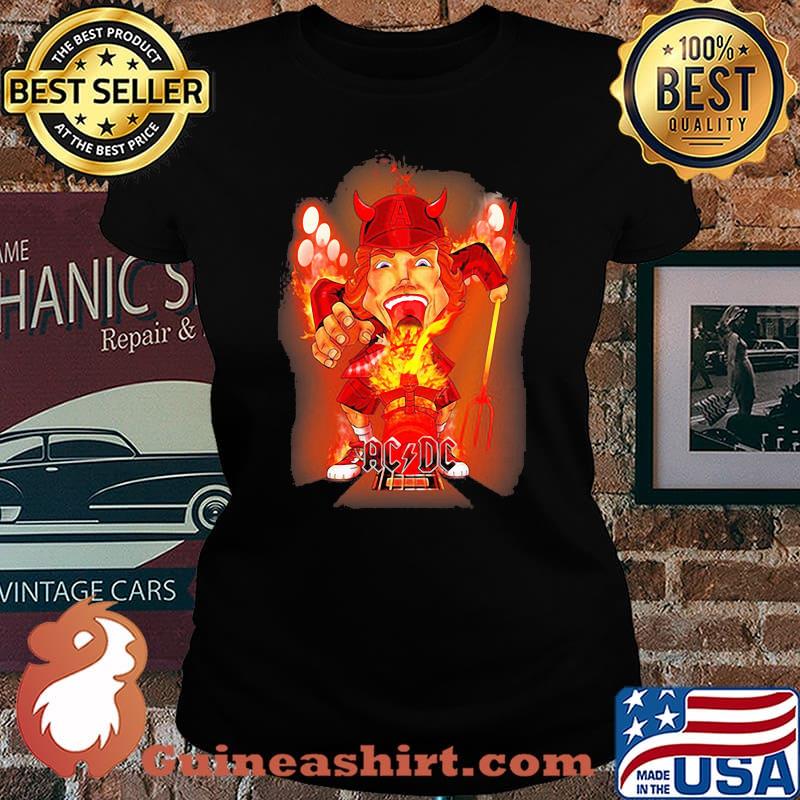 Acdc band satan fire vintage s Laides tee