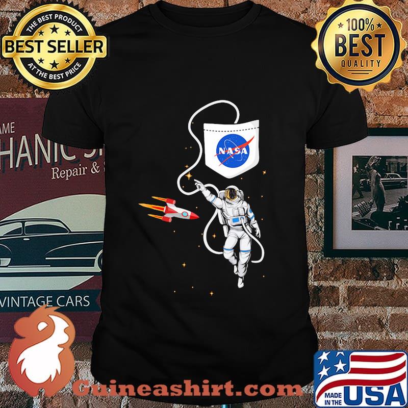 Astronaut rocket nasa logo shirt