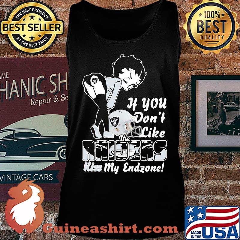 Betty boop if you don't like the oklahoma raiders kiss my endzone s Tank top