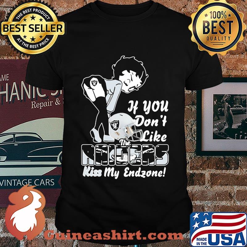 Betty boop if you don't like the oklahoma raiders kiss my endzone shirt
