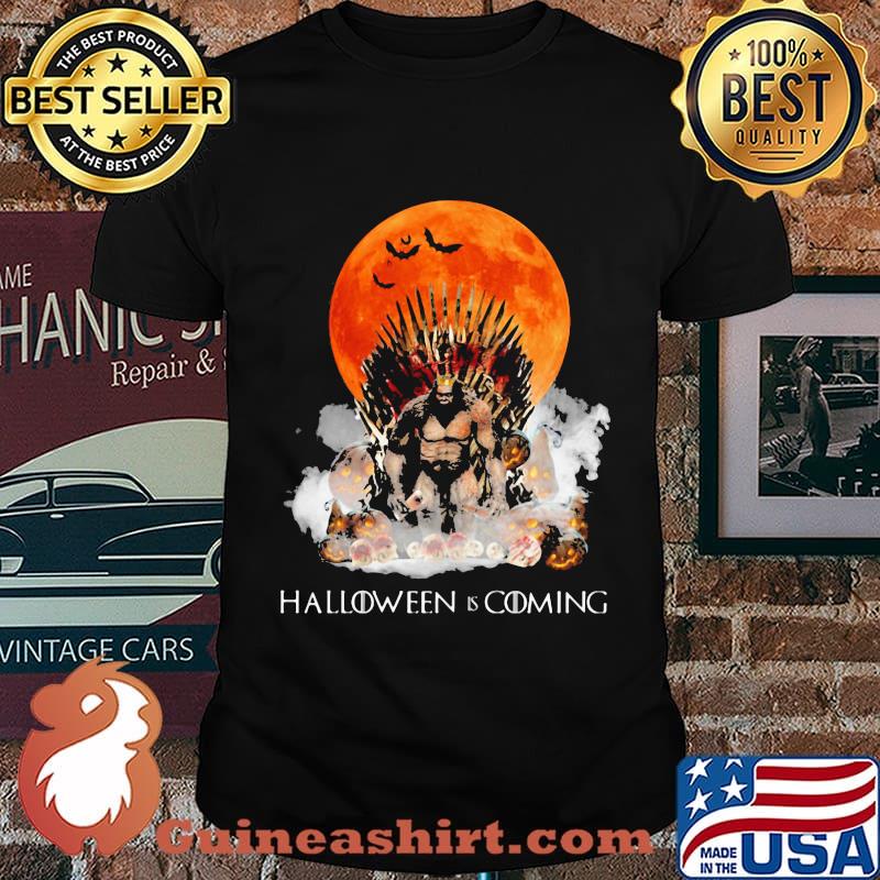 Bigfoot king halloween is coming moon shirt