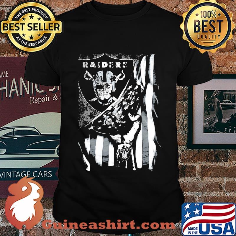 Blood inside oklahoma raiders american flag shirt