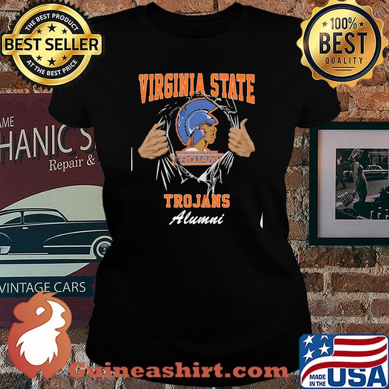 Blood inside virginia state trojans alumni s Laides tee