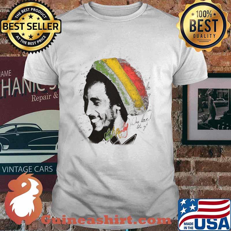 Bob marley one love late signature art shirt