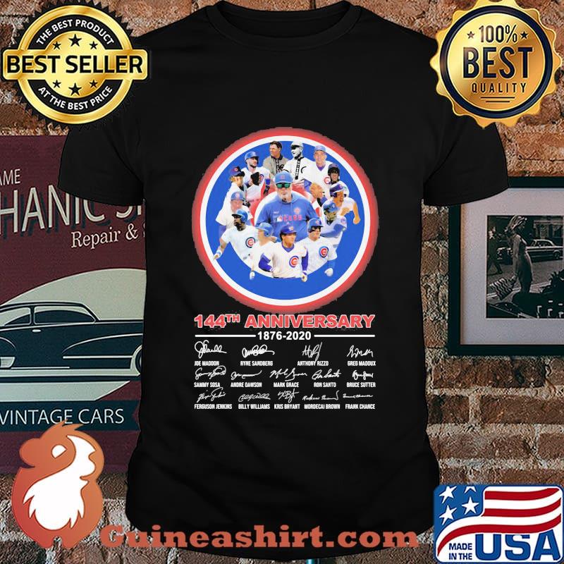 Chicago cubs 144th anniversary 1876 2020 thank for the memories signatures shirt
