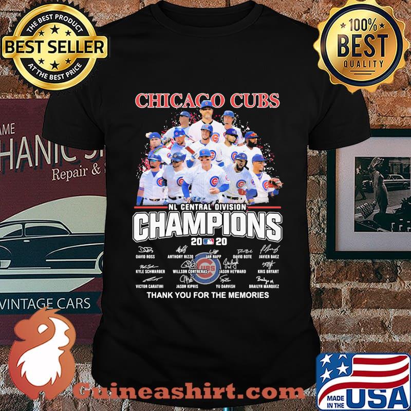 Chicago cubs nl central division champions thank you for the memories signatures shirt
