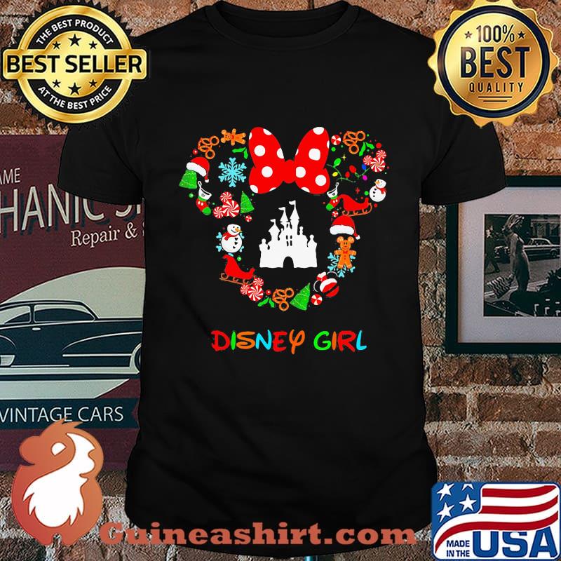 Christmas minnie mouse disney girl shirt