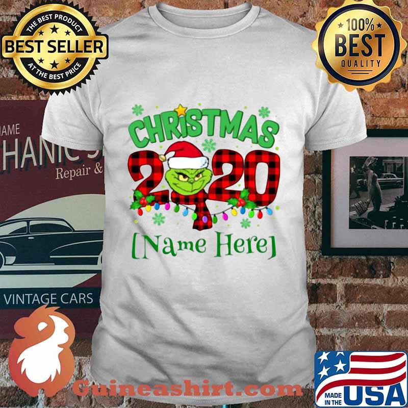 Christmas Name Here 2020 Plaid Shirt