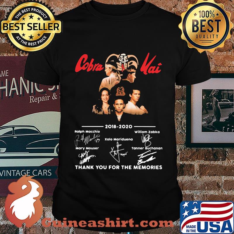 Cobra kai 2018 2020 thank for the memories signatures shirt