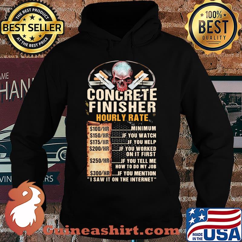Concrete finisher hourly rate skull s Hoodie