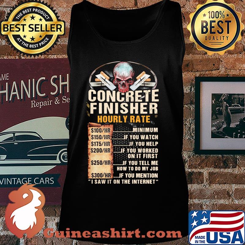 Concrete finisher hourly rate skull s Tank top