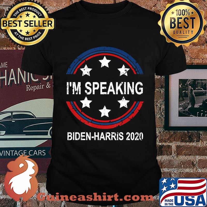 Excuse Me I'm Speaking Funny Kamala Harris Joe Biden Trump American flag shirt
