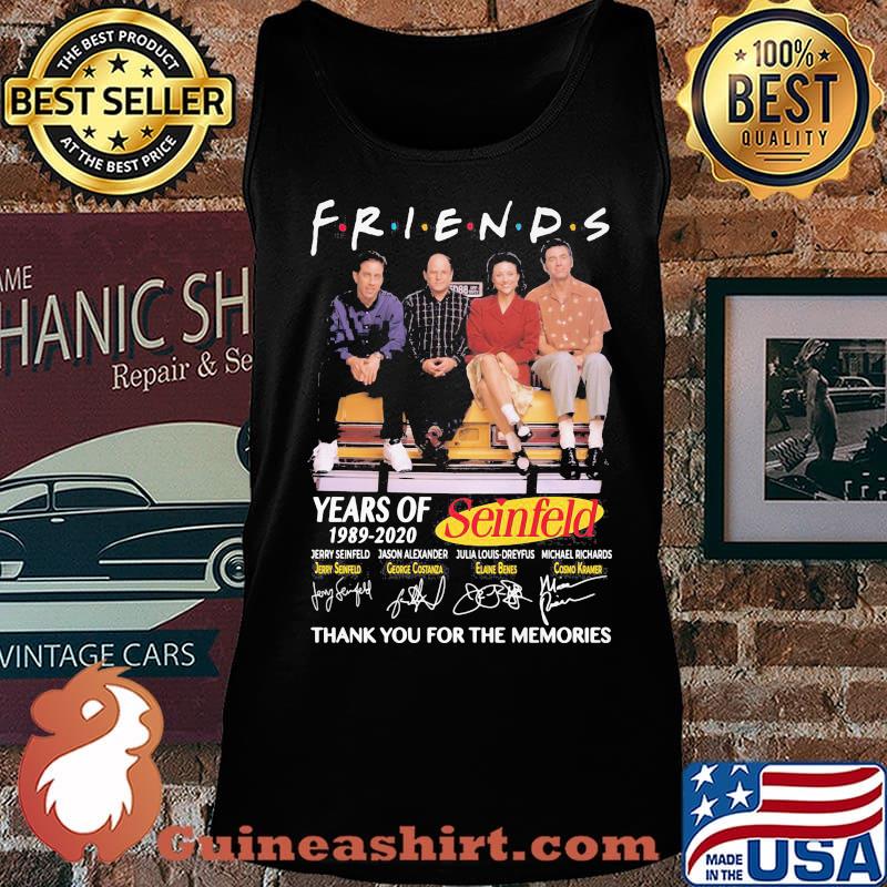 Friends years of 1989 2020 seinfeld thank for the memories signatures s Tank top