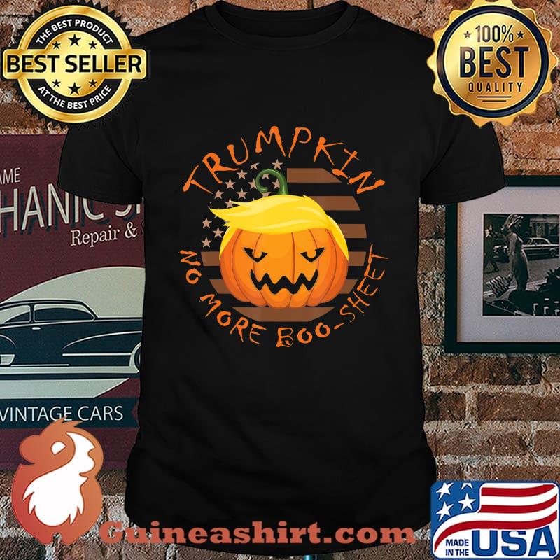 Funny Trumpkin No More Boo Sheet Halloween US Flag Costume T-Shirt