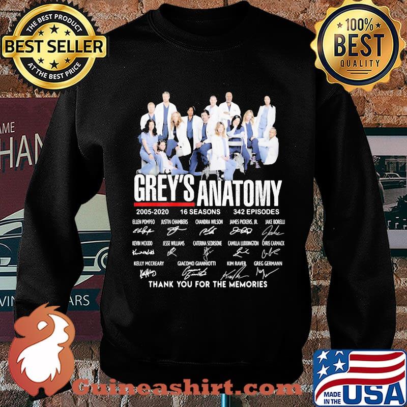 Grey's anatomy 2005 2020 16 seasons 342 episodes thank for the memories signatures s Sweater
