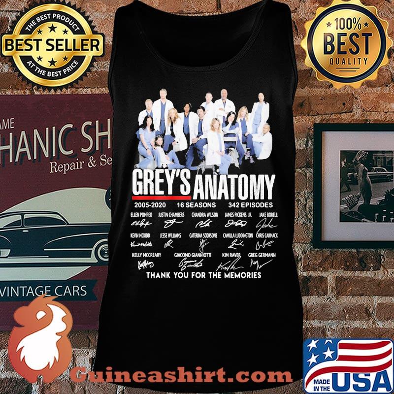 Grey's anatomy 2005 2020 16 seasons 342 episodes thank for the memories signatures s Tank top