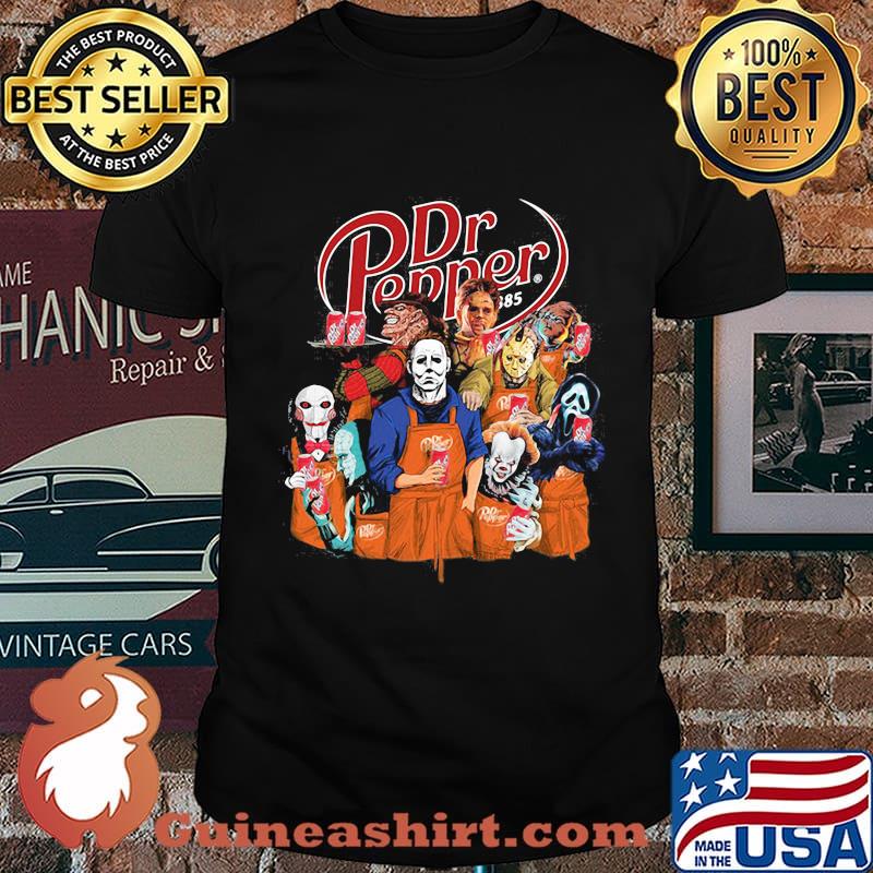 Halloween horror characters drink dr pepper shirt