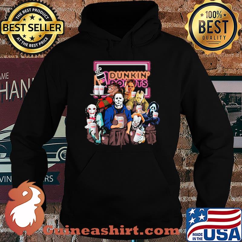 Halloween horror characters drink dunkin donuts s Hoodie