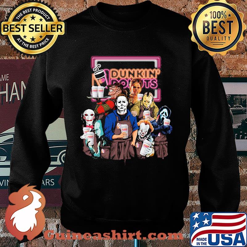 Halloween horror characters drink dunkin donuts s Sweater