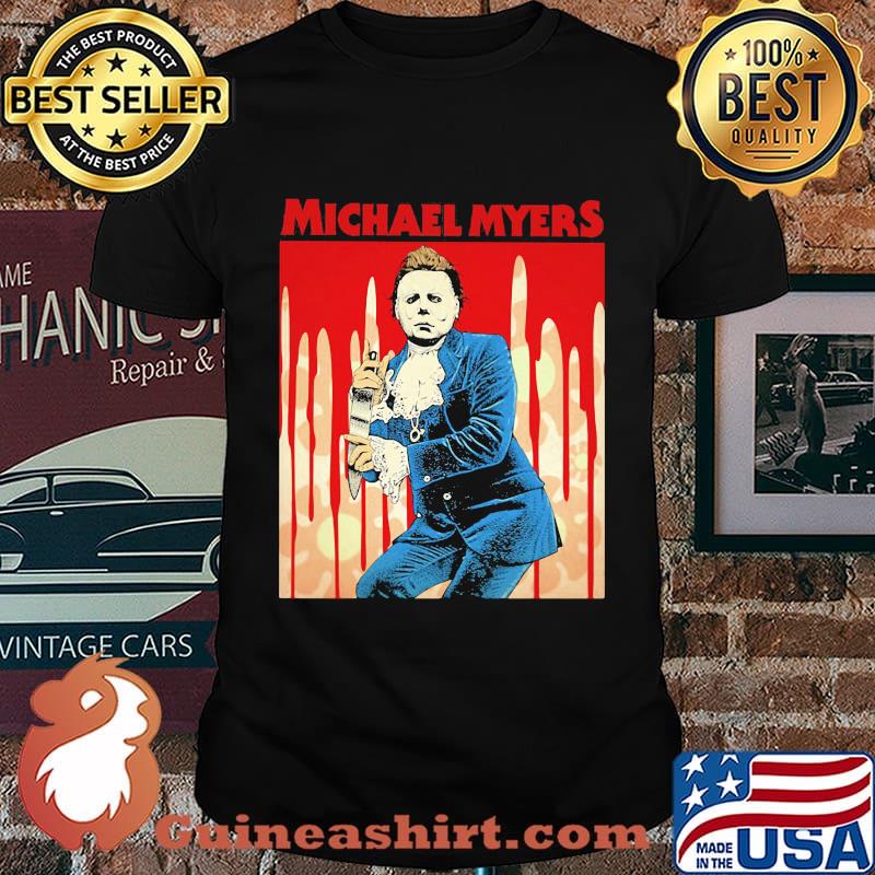 Halloween michael myers wearing vest shirt