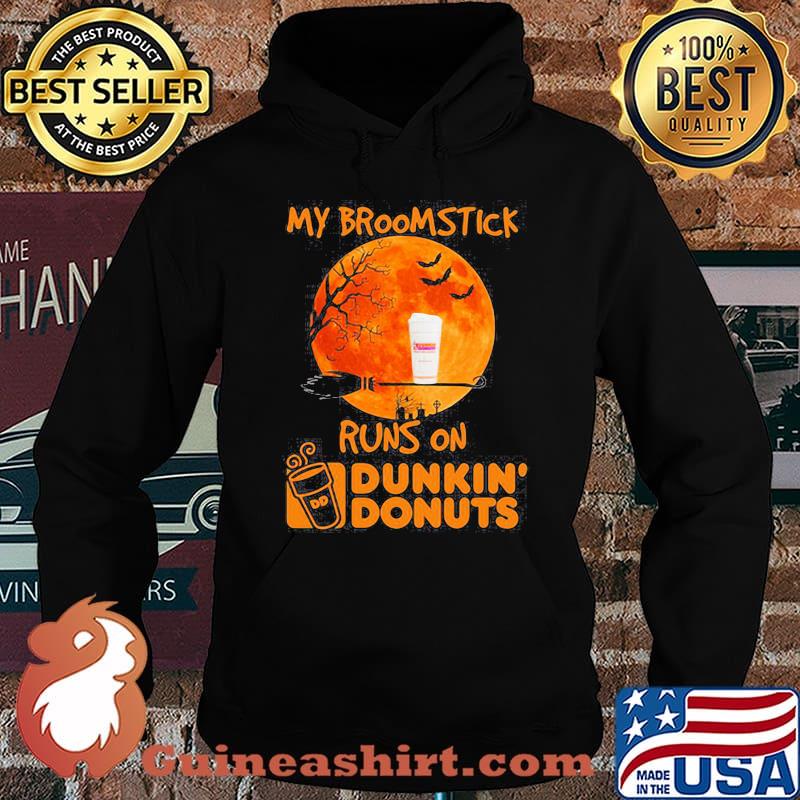 Halloween my broomstick runs on dunkin donuts moon s Hoodie