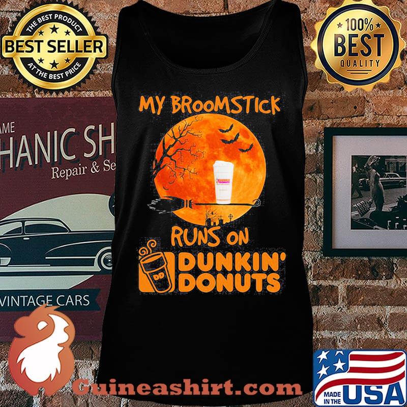Halloween my broomstick runs on dunkin donuts moon s Tank top