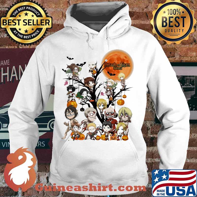 Happy halloween tree attack on titan characters chibi moon s Hoodie