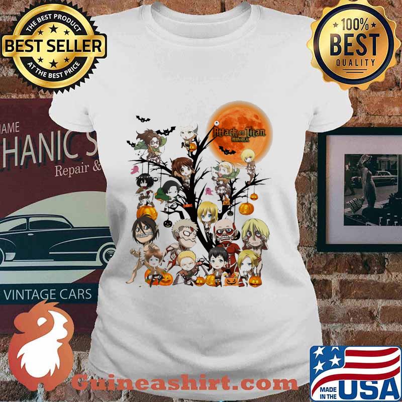 Happy halloween tree attack on titan characters chibi moon s Ladies tee