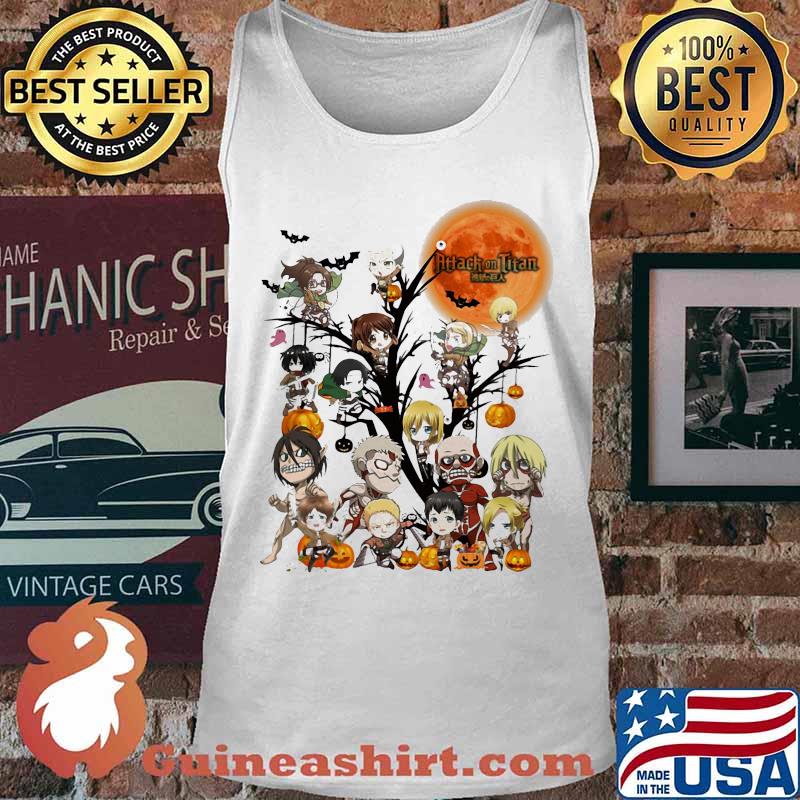 Happy halloween tree attack on titan characters chibi moon s Tank top