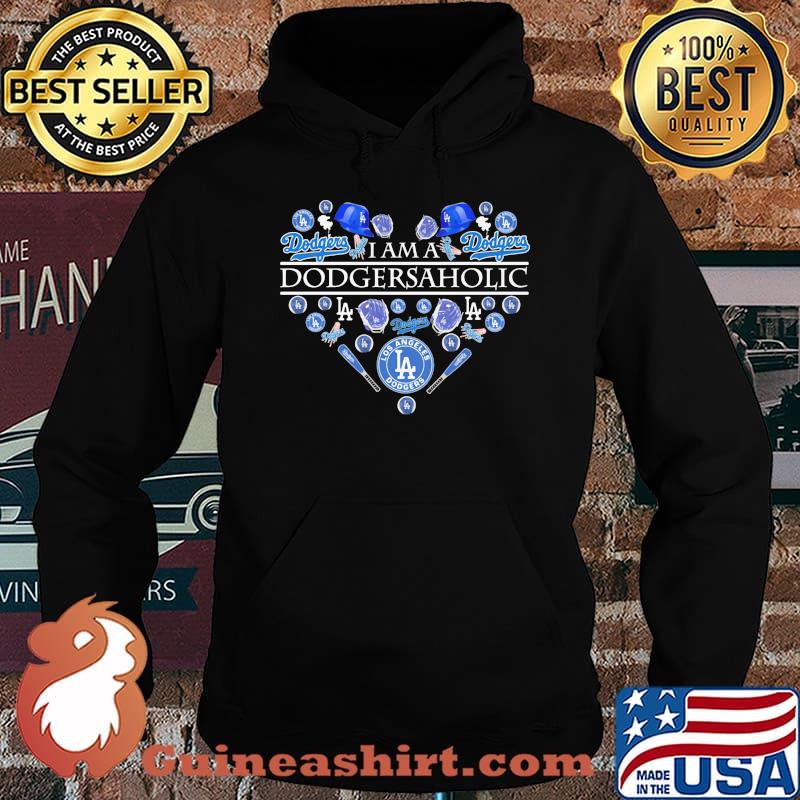 I am a dogsaholic heart logo angeles dodgers world series 2020 s Hoodie