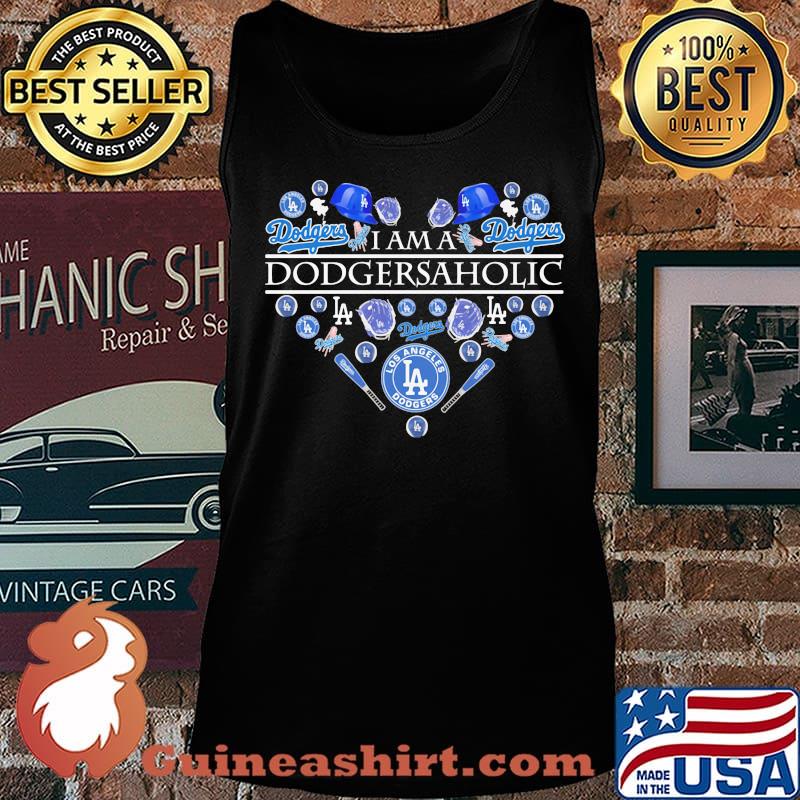 I am a dogsaholic heart logo angeles dodgers world series 2020 s Tank top