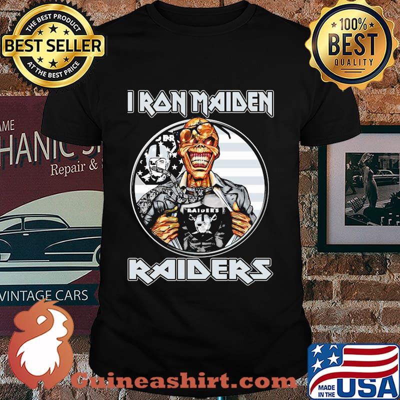 Iron maiden oklahoma raiders american flag shirt