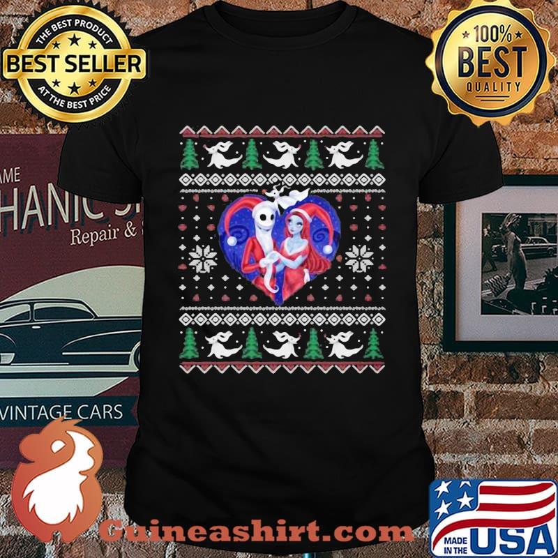 Jack And Sally Heart Xmas Shirt