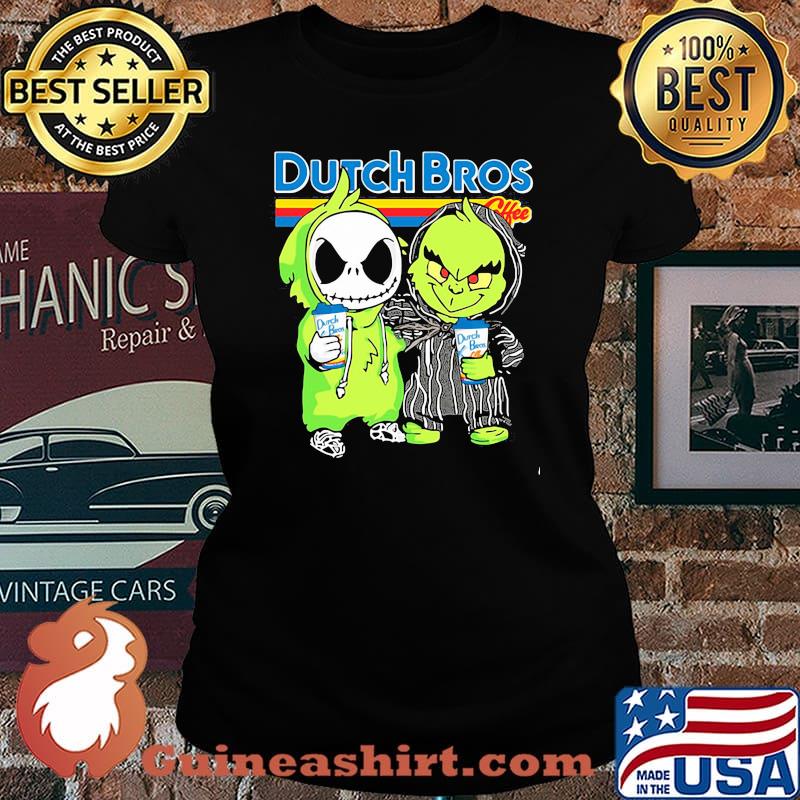 Jack skellington and grinch dutch bros coffee s Laides tee