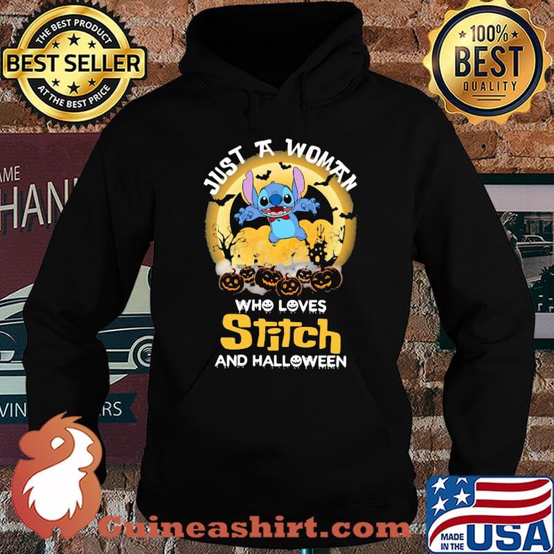Just a girl who loves stitch and halloween moon s Hoodie