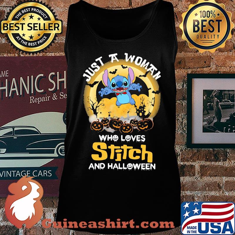 Just a girl who loves stitch and halloween moon s Tank top