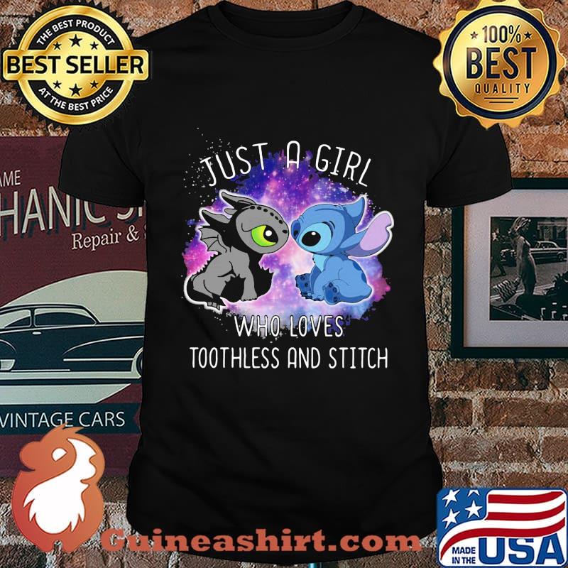 Just a girl who loves toothless and stitch shirt