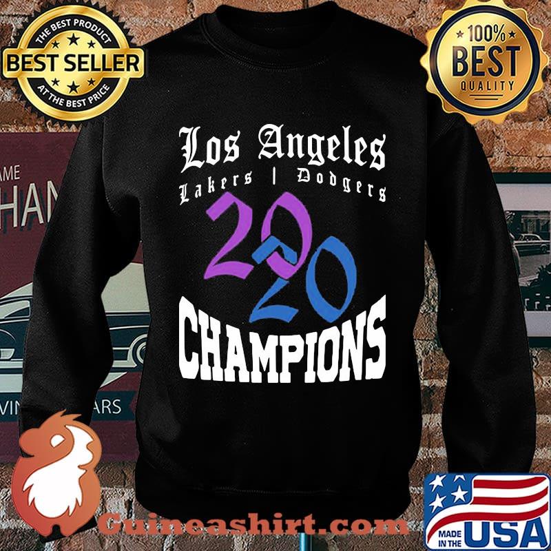 Los Angeles Dodgers Lakers 2020 Champions World Series Baseball Shirt Sweater