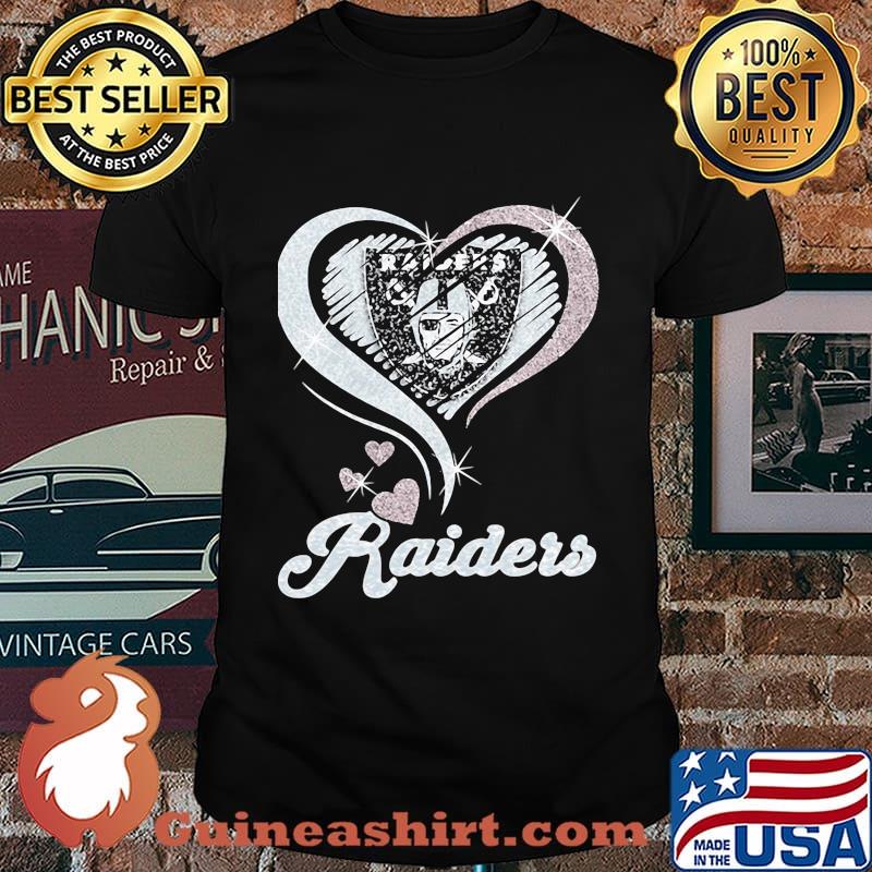 Love oklahoma raiders logo hearts diamond shirt