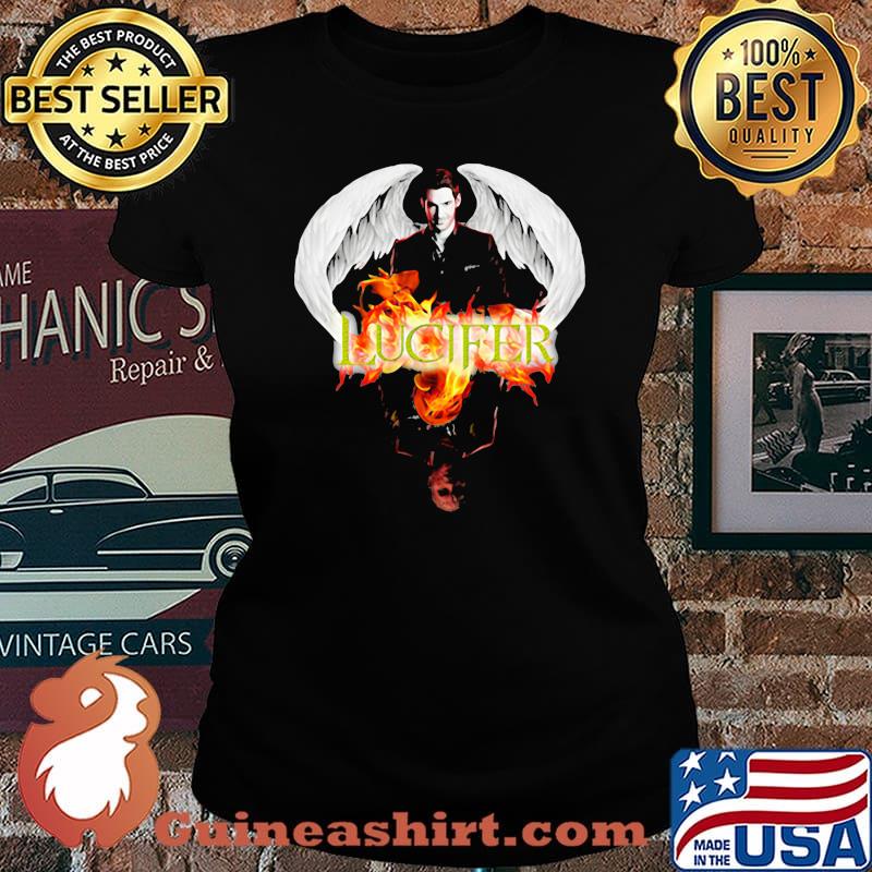 Lucifer wings water reflection s Laides tee
